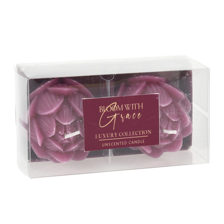 Набор свечей в форме цветка из 2-х шт 6*4.5 см