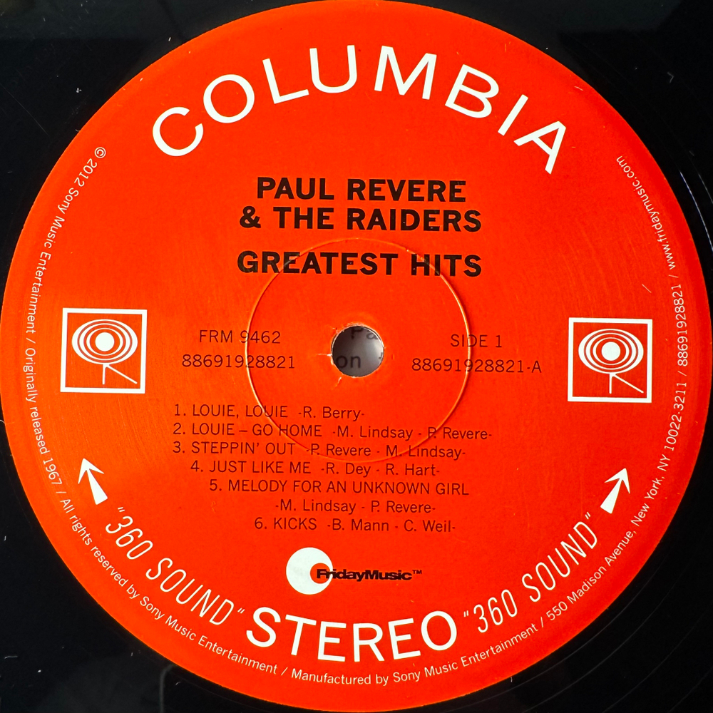 Paul Revere & The Raiders ‎– Greatest Hits (США 2012г.)