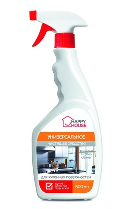 Универсальное чистящее средство "Happy House" для кухонных поверхностей 500мл. Romax