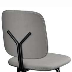 Стул Ror Y, серо-голубой/розовый велюр