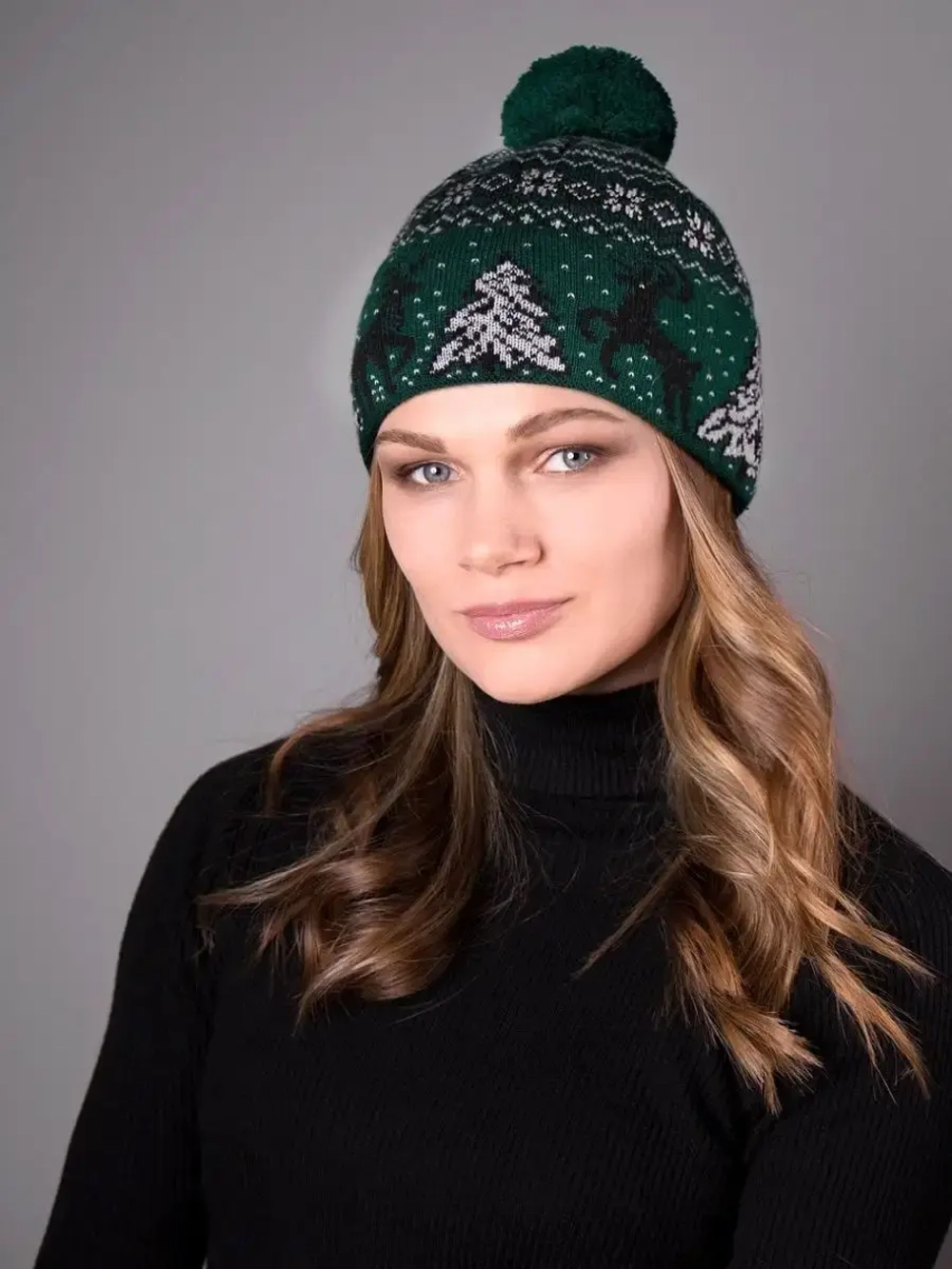 Шапка зимняя вязаная детская