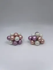 Гроздь стеклянных шаров Ягодный хоровод 2 см., 10 шт., белый/розовый/лавандовый, Christmas DeLuxe (89862)