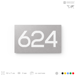 Номер на дверь 624, табличка на дверь для офиса, квартиры, кабинета, аудитории, склада, серая 120х70 мм, Айдентика Технолоджи