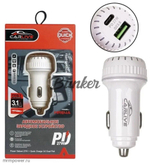 А3У 1-USB+ Type-C PD 27W,QC3.0, MR64A, белый