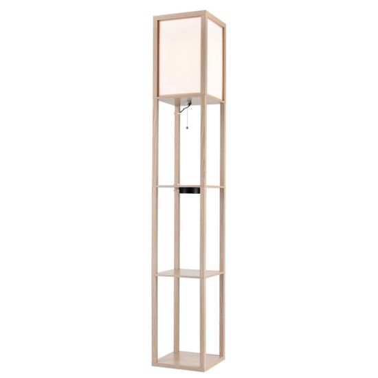 8091/1F COMFI LN25 361 дерево/белый, дерево/текстиль Торшер Е27 1*60W 220V PRACTIC