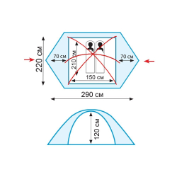Tramp палатка Peak 2 (V2) (зеленый)