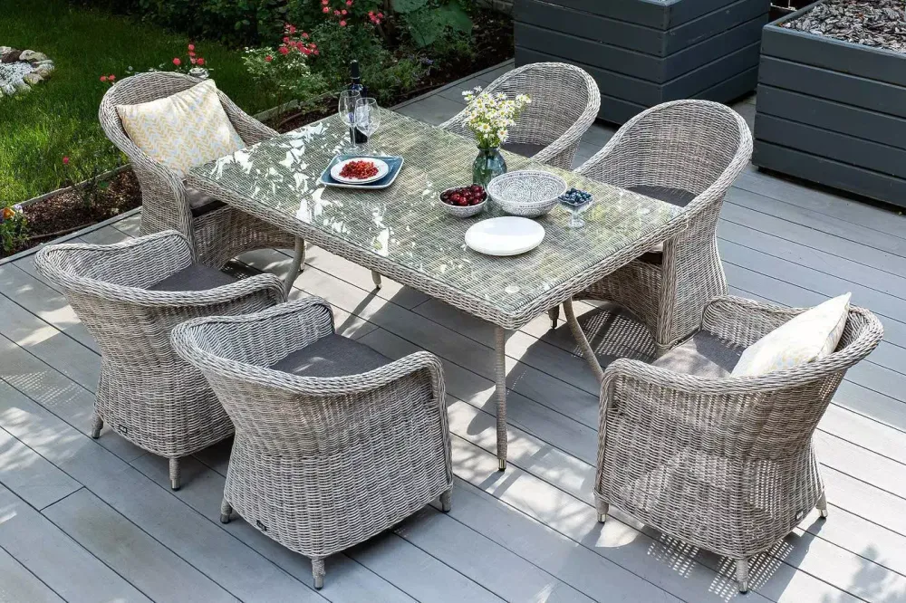 "Равенна" плетеное кресло из искусственного ротанга, цвет бежевый