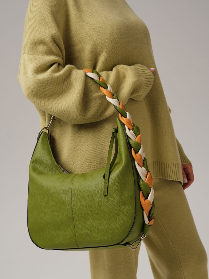 Кожаная сумка Azaro 30840 зеленый бамбук