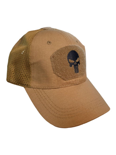 Бейсболка (кепка) сетчатая Каратель с велкро (Койот)