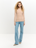 Карамельная водолазка в рубчик