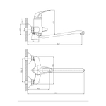 Смеситель для ванны и раковины 40к HB2203 HAIBA див корп L-нос