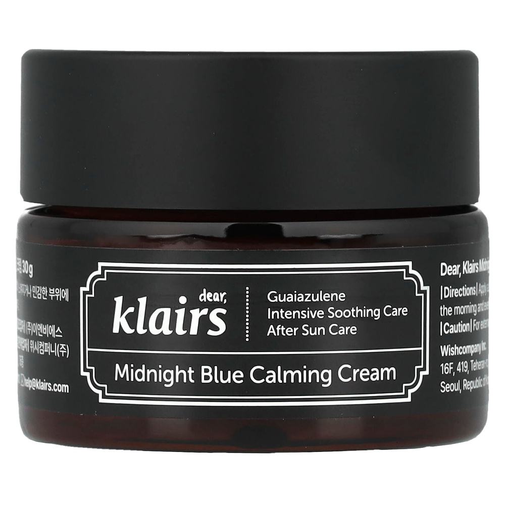 Dear, Klairs, Успокаивающий крем Midnight Blue, 1 унц. (30 мл)