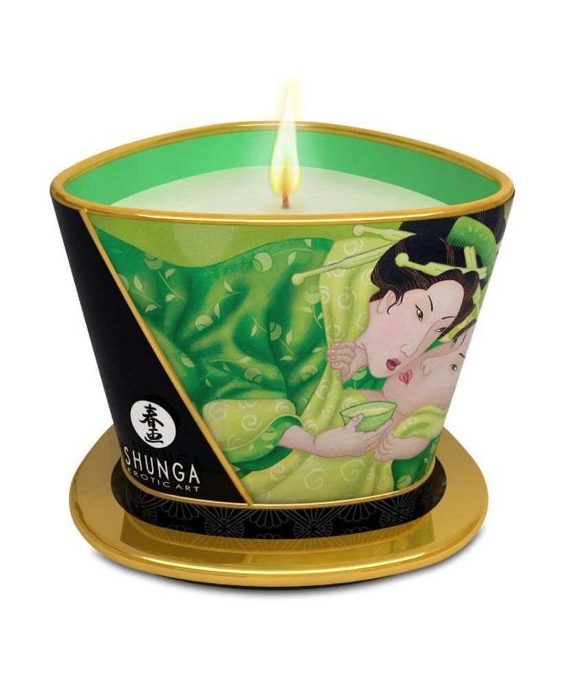 4511DESC / Массажное арома масло в виде свечи, Exotic Green Tea Зеленый чай 170 МЛ