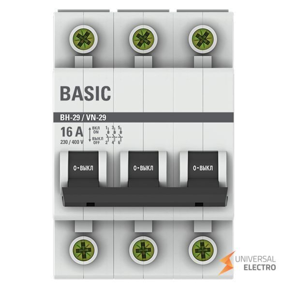Выключатель нагрузки 3P 16А ВН-29 Basic