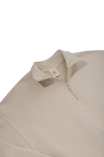 Свитшот на короткой молнии Слоновая кость