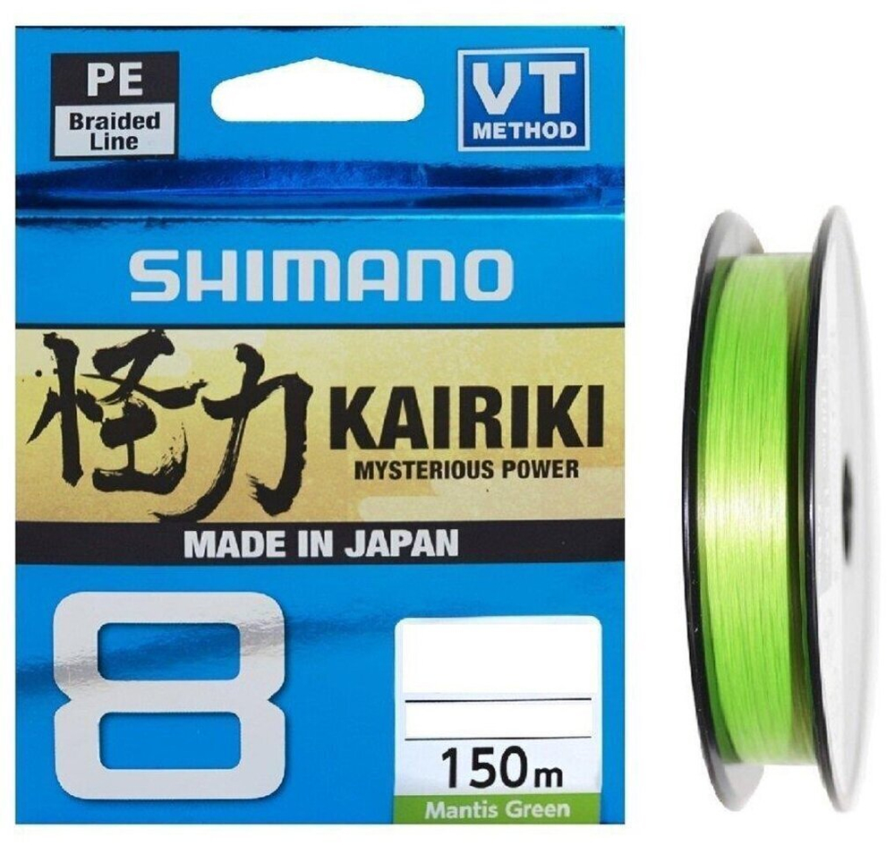 Плетеный шнур Shimano Kairiki 8 150m 0,215mm 20,8kg M Green