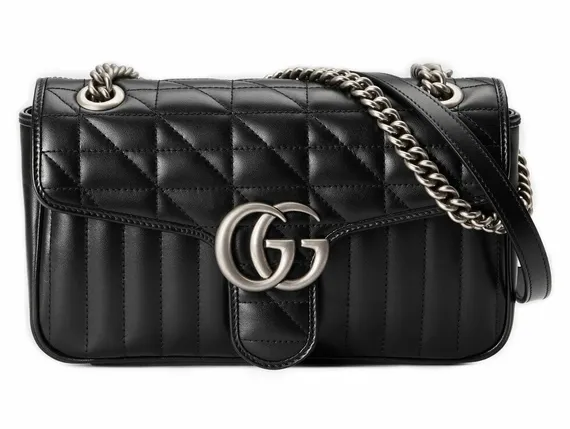 Сумка на плечо Gucci GG Marmont маленького размера черный