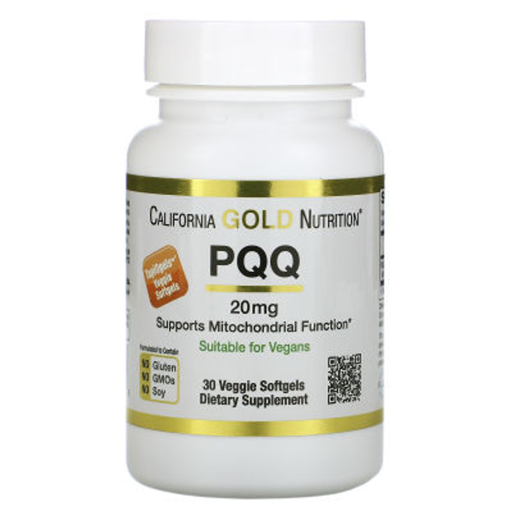 California Gold Nutrition PQQ 20 мг 30 растительных капсул