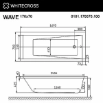 Ванна акриловая WhiteCross WAVE 170x70 белая