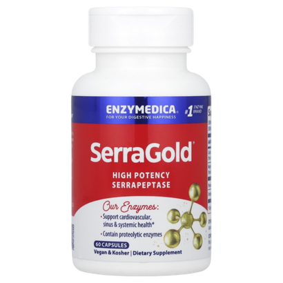 Enzymedica SerraGold 60 capsules , Ферменты , Серрапептаза