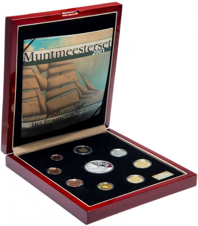 НИДЕРЛАНДЫ, 2003, ЕВРОНАБОР ИЗ 8 МОНЕТ И 2 СЕРЕБРЯНЫХ ЖЕТОНОВ [PROOF SET]