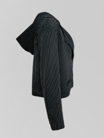 Костюм Soda brand однотонный в полоску из пиджака с капюшоном и брюк-палаццо на резинке