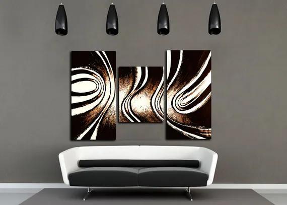 Модульная картина "Абстракция ветра"