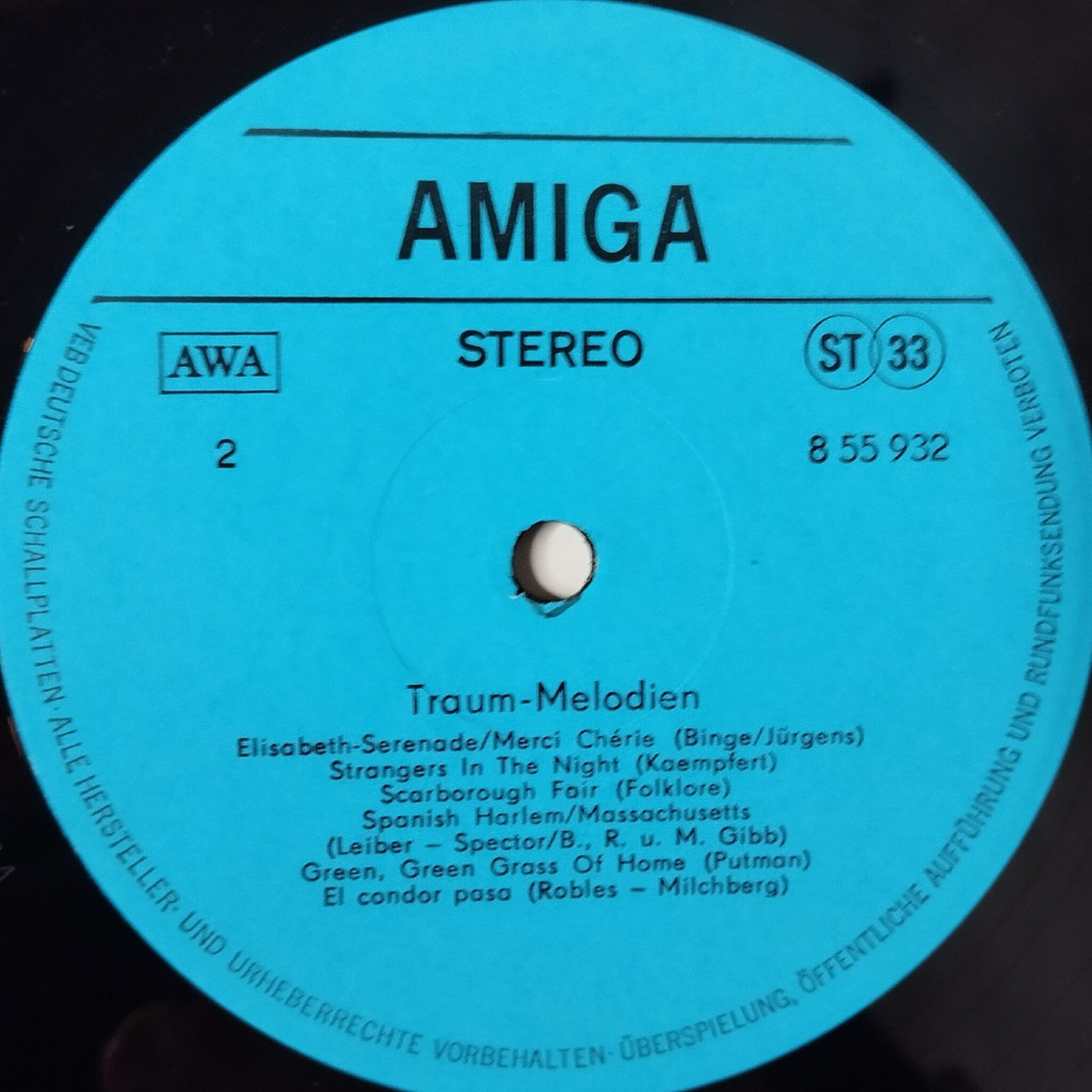 Винтажная виниловая пластинка LP Studio Orchester Traum Melodien (ГДР 1983) El Condor Pasa