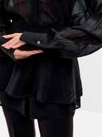 Черная блузка с баской Luna