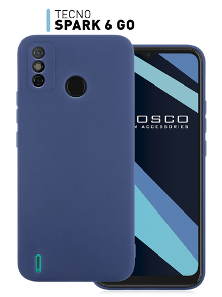 Чехол ROSCO для Tecno Spark 6 Go оптом (арт. TCN-S6GO-COLOURFUL-BLUE)