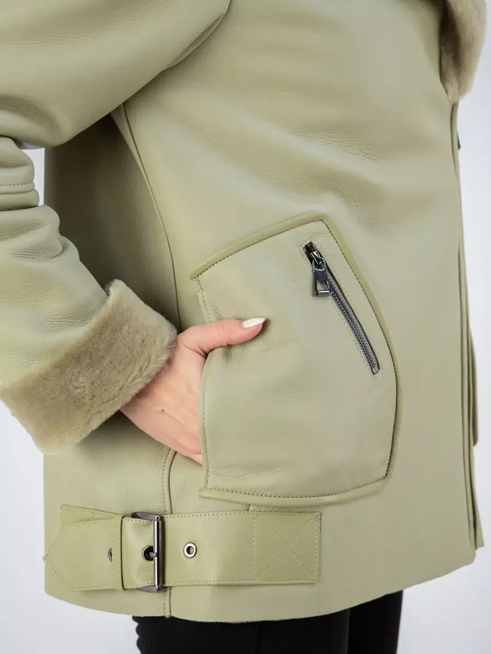 Дубленка авиатор натуральная зимняя