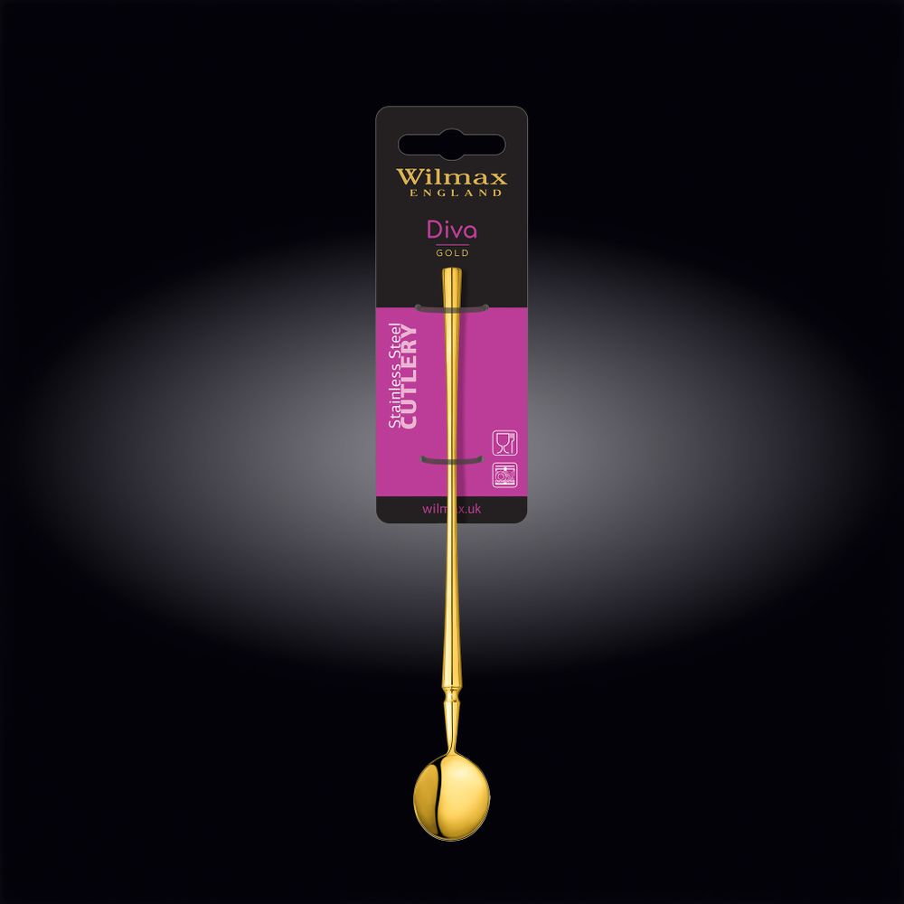 Ложка коктейльная 20,5 см на блистере WL‑999524/1B