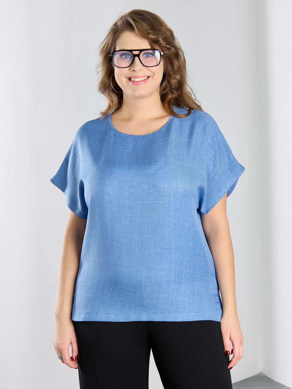 Блузка Женский каприз-3 Виотекс СИНИЙ