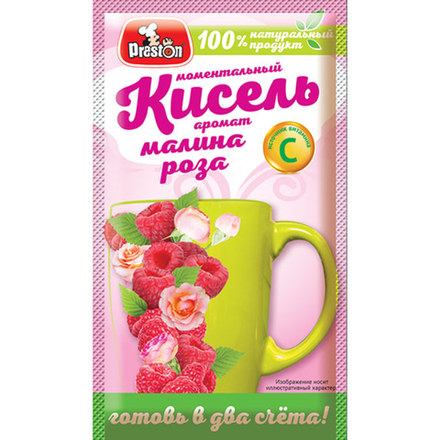 Кисель Моментальный Preston Малина и роза 30 гр