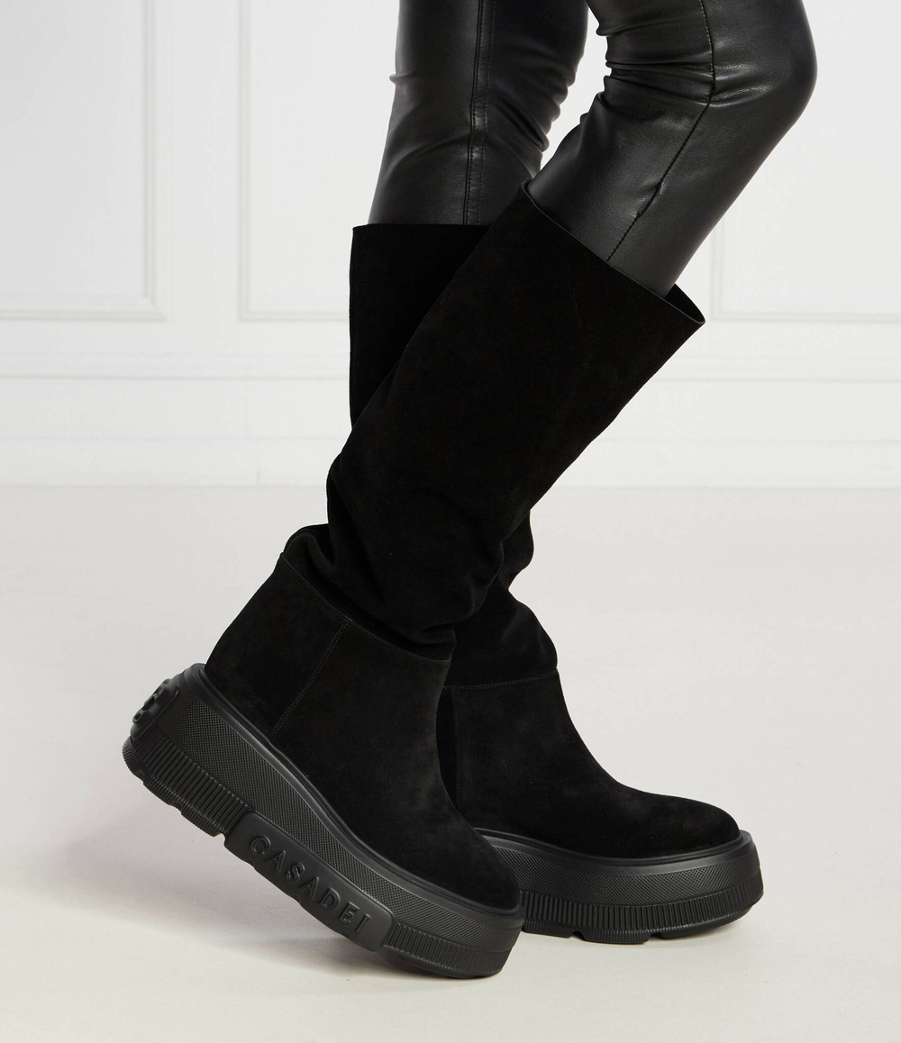 Кожаные ботильоны на платформе nexus Casadei - черный(2S227T070NRENNA)