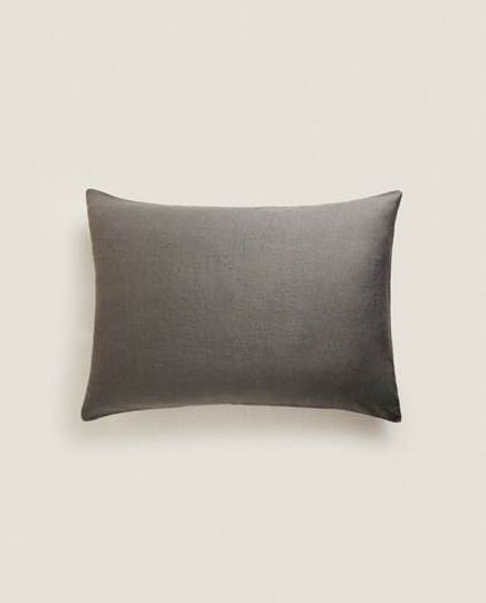 ZARA HOME ОДНОТОННЫЙ ЧЕХОЛ ДЛЯ ДЕКОРАТИВНОЙ ПОДУШКИ, СЕРЫЙ