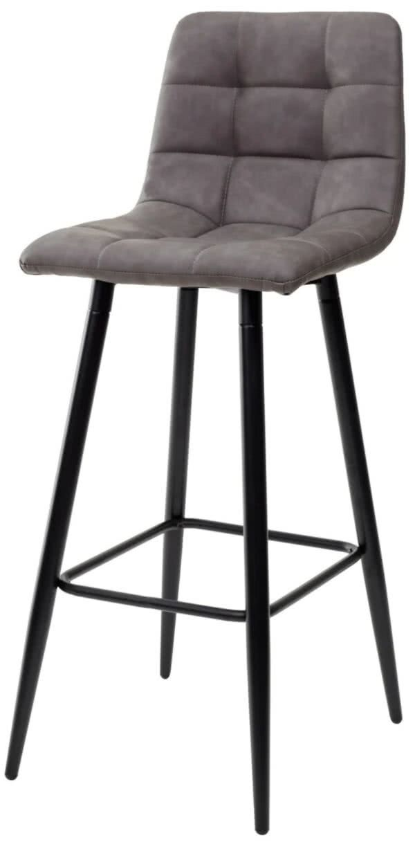 Стул барный  Sabadell экокожа черный/серый