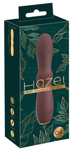Коричневый вибратор Hazel 04 - 15 см. (Цвет: коричневый)