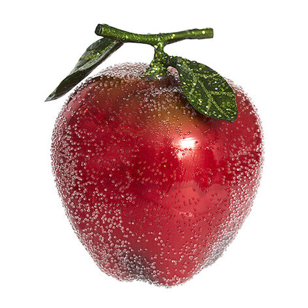 Яблоко красное с лист. 9см YQL1727