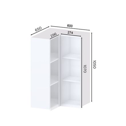 Кухня Модуль ВВУ 650 верхний высокий угловой Тауп / Тик