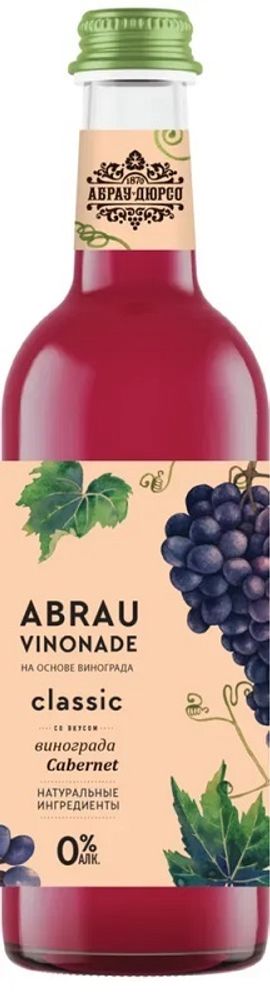 Напиток безалкогольный Абрау Винонад со вкусом Каберне / Abrau Vinonade Cabernet 0.375 - стекло