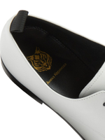 Женские комбинированные туфли бело-черные со шнурками