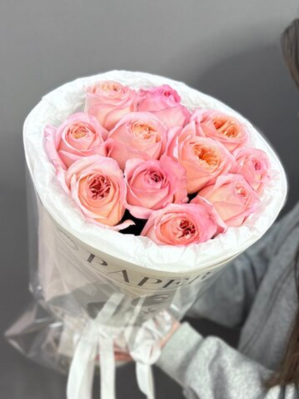 Монобукет из 11 пионовидных роз