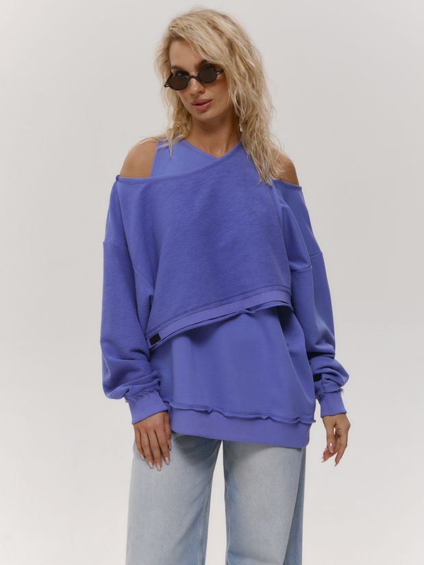 Свитшот двойной, сиреневый