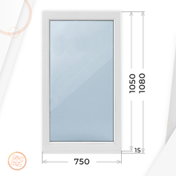 Пластиковое окно 1050 х 750 ТермА Эко