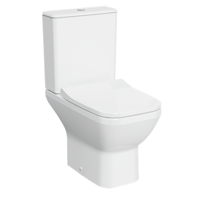 Комплект напольного безободкового унитаза Integra Square Open-Back, тонкое сиденье микролифт, механизм 3/6 л