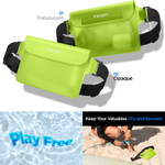 Защитная водонепроницаемая сумка Spigen A620 UNIVERSAL WATERPROOF WAIST BAG 2-PACK CACTUS GREEN (водонепроницаемость и пыленепроницаемость IPX8; водонепроницаемость до 30 метров; размеры 22x15cm; тройная герметичная застежка)