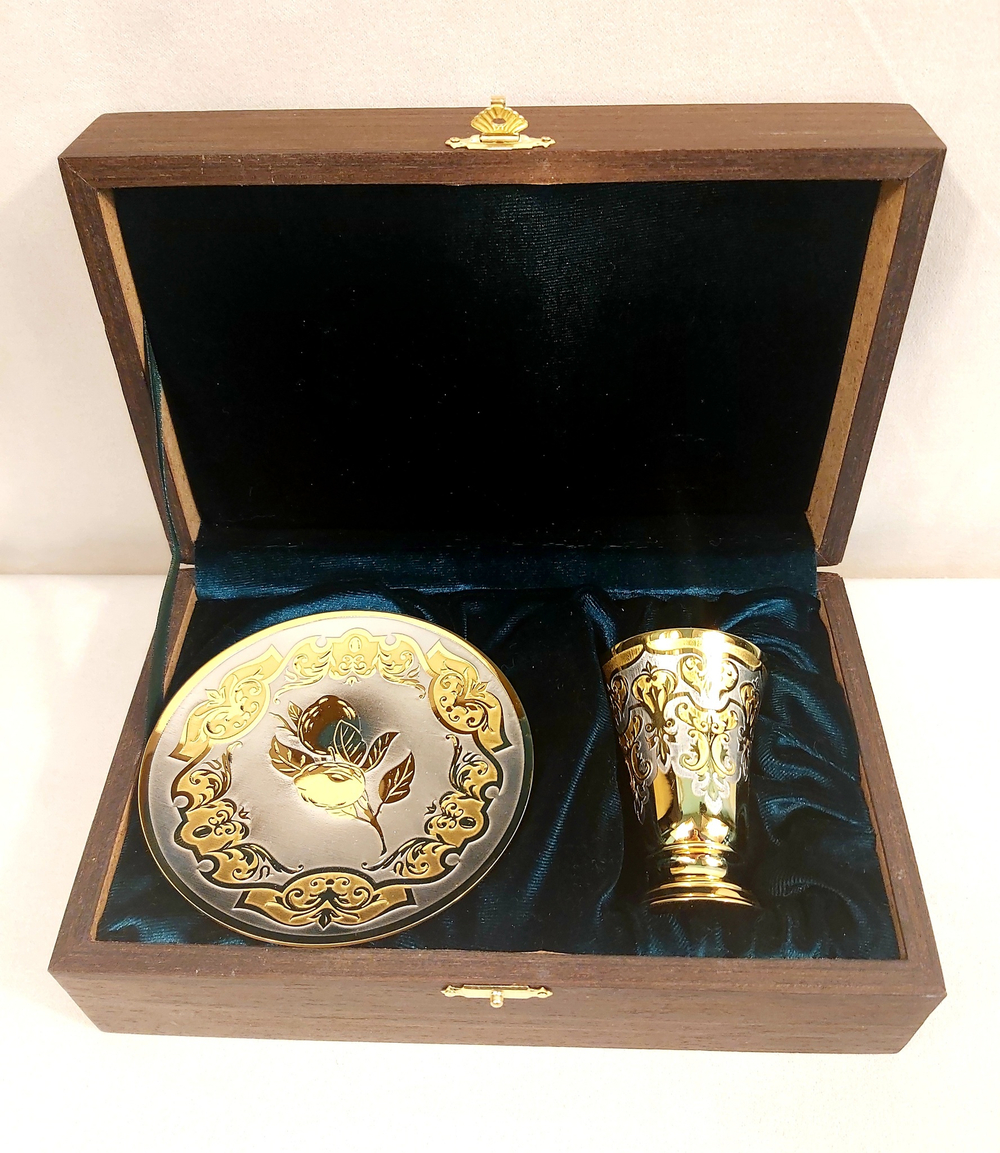 Набор рюмка с блюдцем "Лимончик"