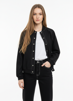 Бомбер Лу, цвет Черный деним