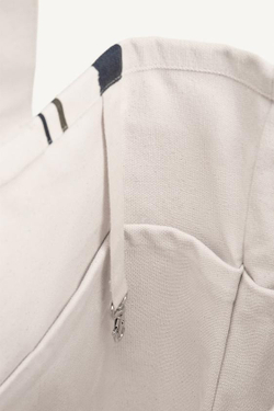 ZARA БОЛЬШАЯ СУМКА ЧЕРЕЗ ПЛЕЧО В ПОЛОСКУ, ЭКРЮ